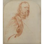 *After Anthony Van Dyck (1599-1641). Portrait of Sir Kenelm Digby, red chalk on laid paper, with