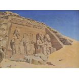 *English School. The Great Temple of Rameses II at Abu Simbel, circa 1900, oil on canvas,