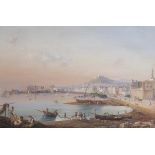 *Neapolitan School. Panoramic view of the harbour, Naples, late 19th/early 20th century, gouache