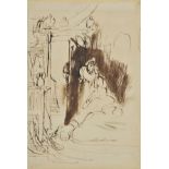 *Wilkie (Sir David 1785-1841). First sketch for "Peep O Day, Boy's Cabin", pen and ink on paper,