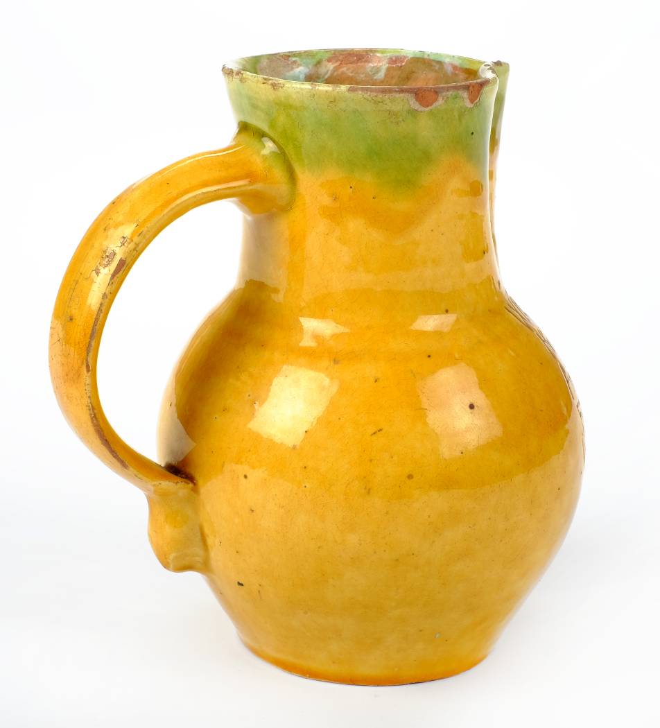 *Bideford. A Bideford pottery jug by Edwin Beer Fishley, circa 1890, yellow and green glaze - Image 4 of 6