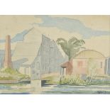 *Lloyd (Reginald J., 1926-). Amwell Maltings, 1951, watercolour with traces of pencil on paper,