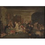 *After Sir David Wilkie (1785-1841). The Rent Day, early to mid 19th century oil on panel, a copy