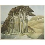 *@Nash (Paul, 1889-1946). Wood on the Downs, colour offset lithograph on wove paper, published by by