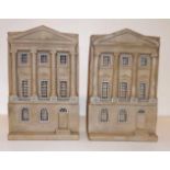 *Richards (Timothy). A pair of plaster bookends modelled as Lichfield House, London, each with label