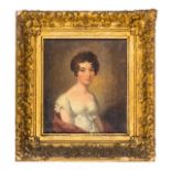 *English School. Portrait of a young lady, circa 1810, oil on canvas, half-length portrait of a
