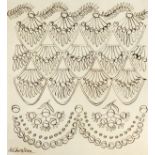 *Needlework designs. A collection of early 19th century manuscript designs for lace and