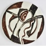 *Lloyd (Reginald J., 1926). Untitled, 2012, ceramic plate, with handpainted underglaze design by the