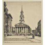 *Rushbury (Henry George, 1889-1968 ). St. Martins in the Fields, 1944, etching and drypoint,