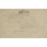 *Haydon (Benjamin Robert, 1786-1846). Sketch of the Acropolis at Athens, circa 1835-40, pencil on