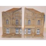 *Richards (Timothy). A pair of plaster bookends modelled as Baden Baden theatre & Opera House,