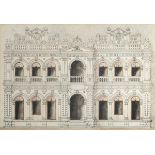 *Anglo-Indian School. Jain High School, circa 1926, pen, ink and watercolour on paper, occasional