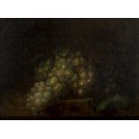 *Van Spaendonck (Cornelis, 1756-1840 ). Still Life of a bunch of grapes on a ledge, oil on panel,