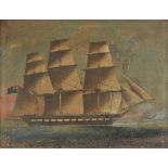 *Anglo-Chinese School. British Clipper off the coast of Hong Kong, mid 19th century, oil on