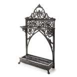 *Coalbrookdale. A Victorian cast iron stick/umbrella stand, designed by Dr Christopher Dresser for