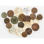 A COLLECTION OF 17TH CENTURY TRADE TOKENS, local Dorset interest, some with old collectors