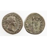 ROMAN EMPIRE. NERVA, 96-98 A.D. AR DENARIUS. Laureate head right, Aequitas standing left, holding