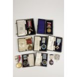 SILVER GILT AND ENAMELED MASONIC PASTMASTER JEWEL/MEDAL, and other various Masonic medals, including