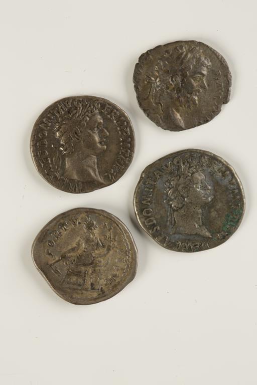 ROMAN EMPIRE. DOMITIAN, 81-96 A.D. AR DENARIUS. And other various AR Denarius. (4 coins)