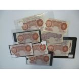 BANK OF ENGLAND, 10 SHILLING BANKNOTES, Peppiatt and O'Brien, a collection, including consecutive