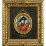 WILLIAM GRIMALDI (1751-1813) After Sir William Beechey. King George III in uniform, with label verso