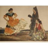 •SIR WILLIAM RUSSELL FLINT (1880-1969) "The Dance of a Thousand Flounces", a limited edition