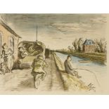 •EDWARD ARDIZZONE (1900-1979) "On the Move with the 300th", initialled "EA" lower right, coloured