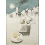 •MARY FEDDEN (b.1915) A basket of lemons set within an Arabic landscape, artist proof print