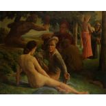 •LEILA FAITHFUL (b.1898) An allegorical fete champetre scene, oil on canvas, 39.5" x 49.5". See