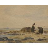 JOSEPH KNIGHT (1838-1909) "Roscoff, Brittany, circa 1869", gouache, 8" x 10.25". Provenance: The