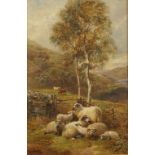 WILLIAM WATSON (1831-1921) A study of sheep and cattle in a Highland landscape, with mountains and