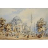 AMADEO PREZIOSI (1816-1882), Suleymaniye Mosque, Istanbul, signed and dated 1852, lower left,