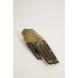 A MASSIVE THAI GILT-BRONZE BUDDHA HAND