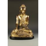 A BURMESE GILT-BRONZE BUDDHA