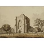 SAMUEL HIERONYMOUS GRIMM (1733-1794) "View of Beauchief Abbey from the South West"