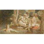 THOMAS STOTHARD (1755-1834) "Nymphs bathing in a pool"