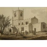 SAMUEL HIERONYMOUS GRIMM (1733-1794) "Southeast view of Blackwell Church, Derbyshire, 1785"