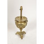 A VICTORIAN STYLE BRASS TABLE LAMP
