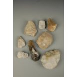 A COLLECTION OF EIGHT FLINTS in various forms