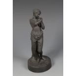 A WEDGWOOD BLACK BASALT FIGURE OF SPRING