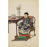 CHINESE ARTIST, 19TH CENTURY, three pith paper pictures