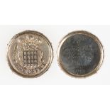 A GEORGE III SILVER WESTMINSTER FIRE OFFICE DIRECTOR'S MEDAL / PASS, circular with portcullis