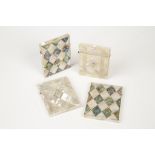 A MATCHED PAIR OF VICTORIAN MOTHER OF PEARL AND ABALONE SHELL CARD CASES, each with alternate