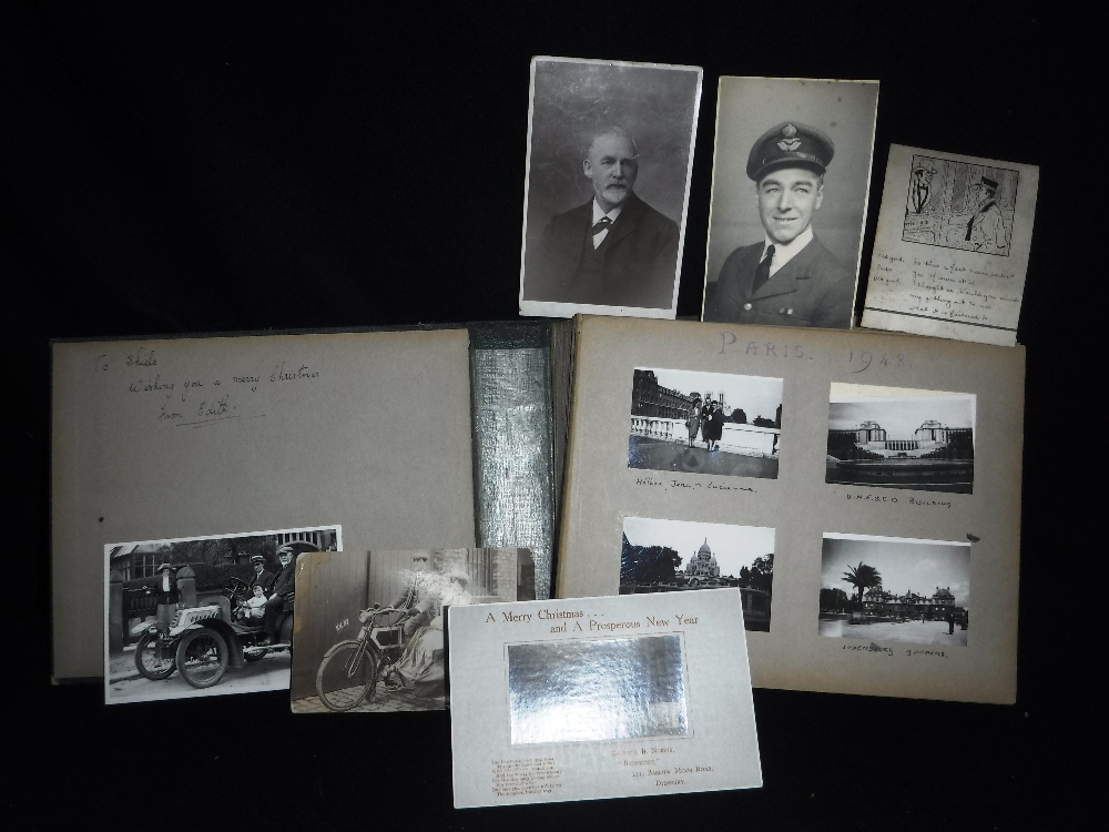 A VINTAGE PHOTOGRAPH ALBUM, containing photographs of a European Tour, circa 1948 and a small