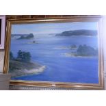 POUNTNAY: A large oil on canvas view of Stockholm Archipelago