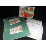 A QUANTITY OF PRINTS OF INDIA and a Japanese picture book