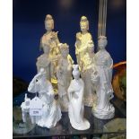 A COLLECTION OF CHINESE 'BLANC DE CHINE' FIGURES