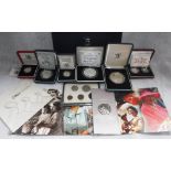 A 1990 50TH ANNIVERSARY OF THE BATTLE OF BRITAIN PRESENTATION COIN, silver proof and others similar