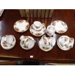 A SMALL QUANTITY OF ROYAL ALBERT TEAWARE of 'Old Country Roses' design and a collection of
