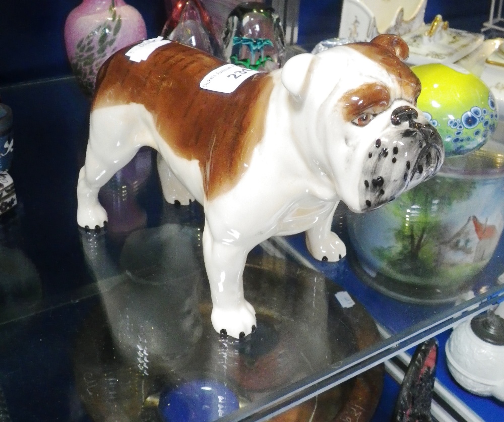 A BESWICK FIGURE OF A DOG 'Champion. Basford, British Mascot'